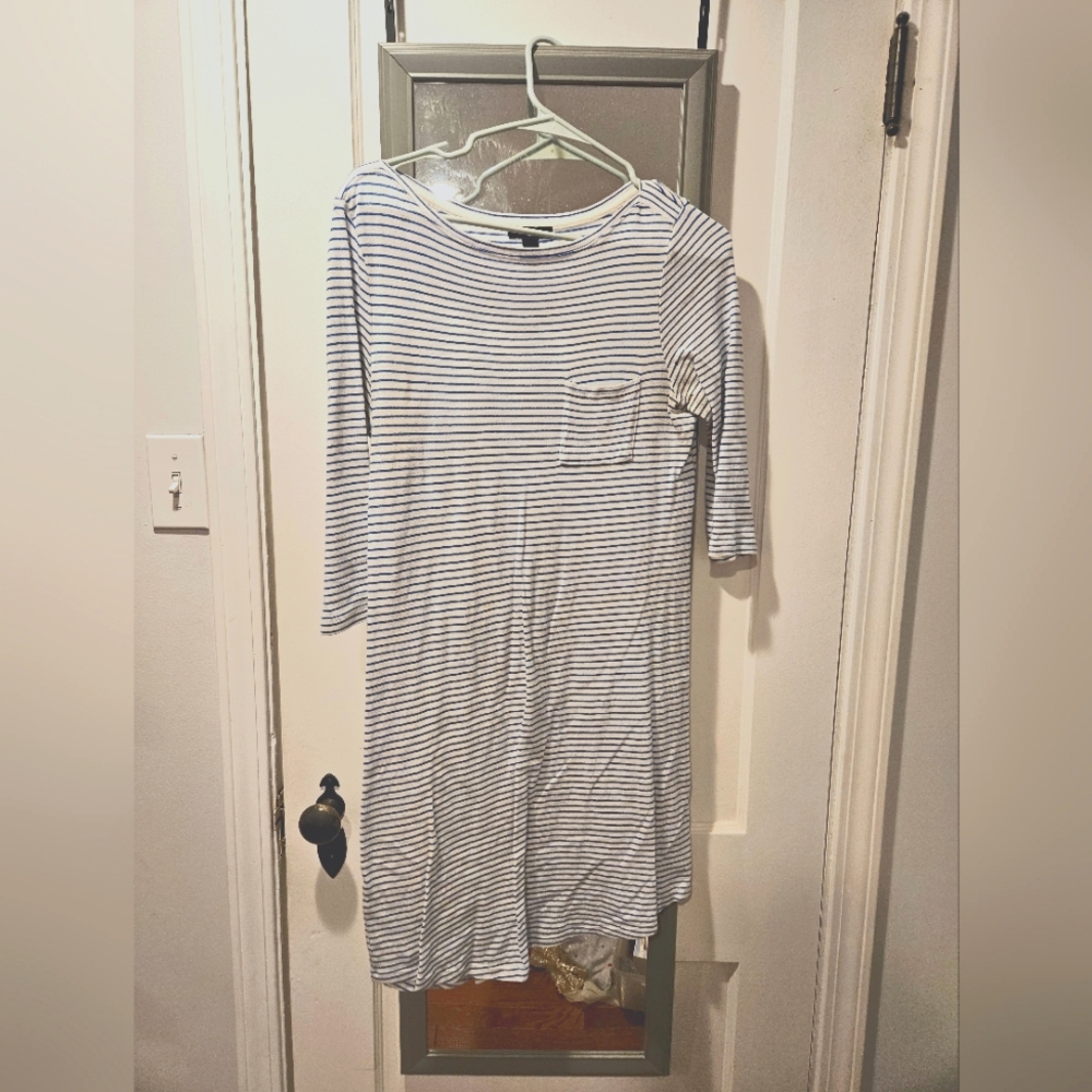 Classic Striped Blue and White Dress
